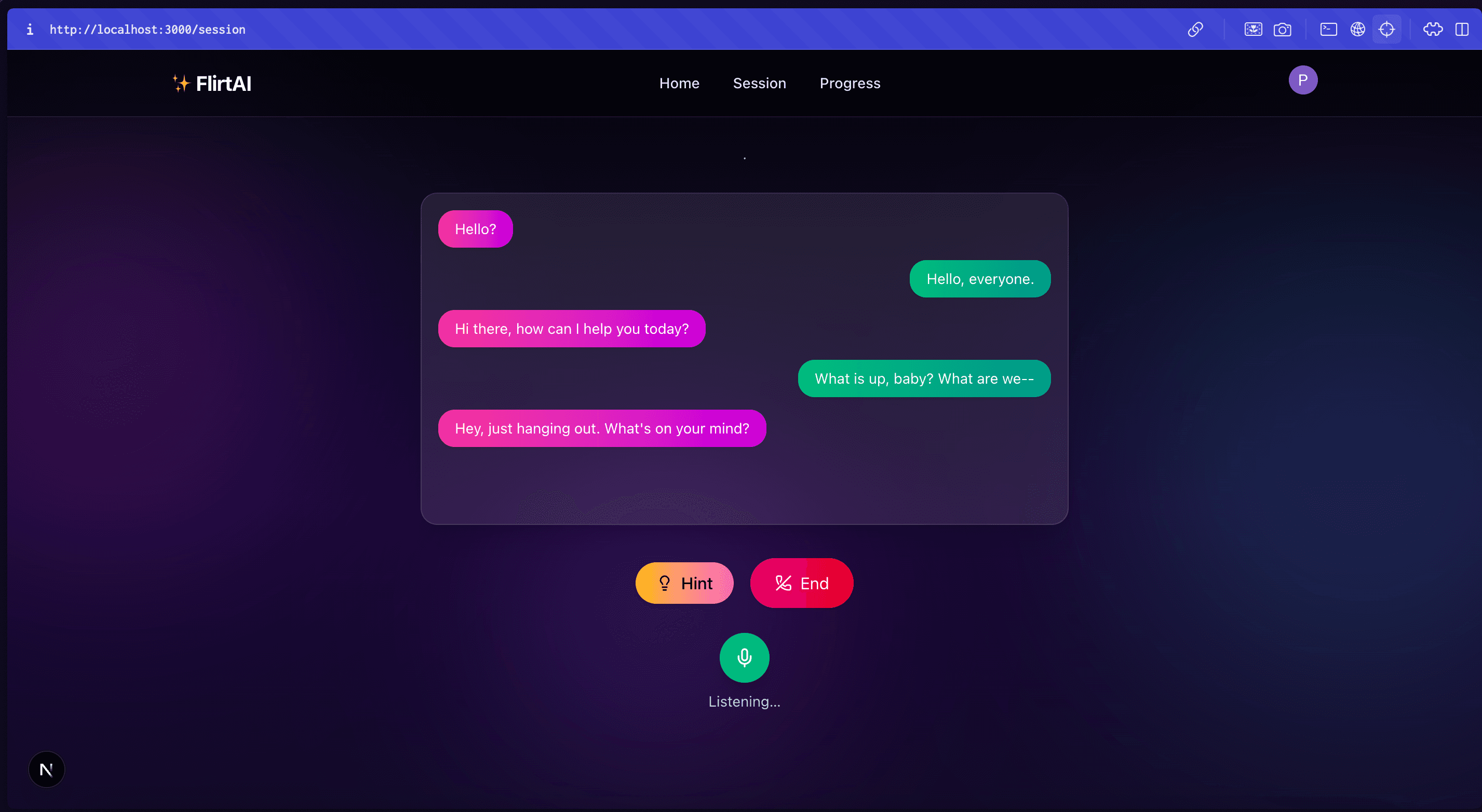 ♥️ FlirtAI — Conversational Confidence Trainer